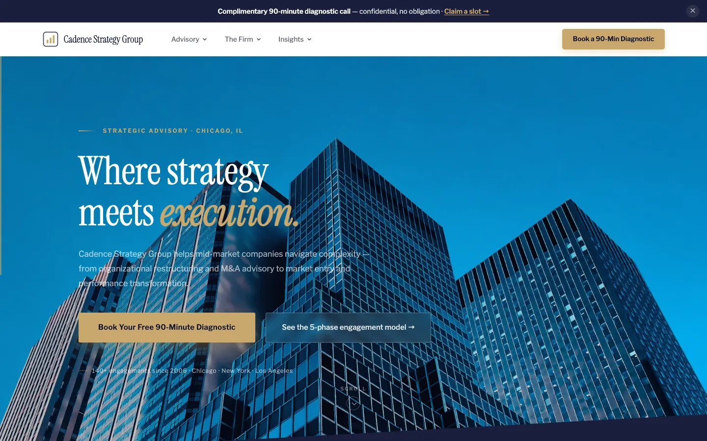 Cadence Strategy Group website